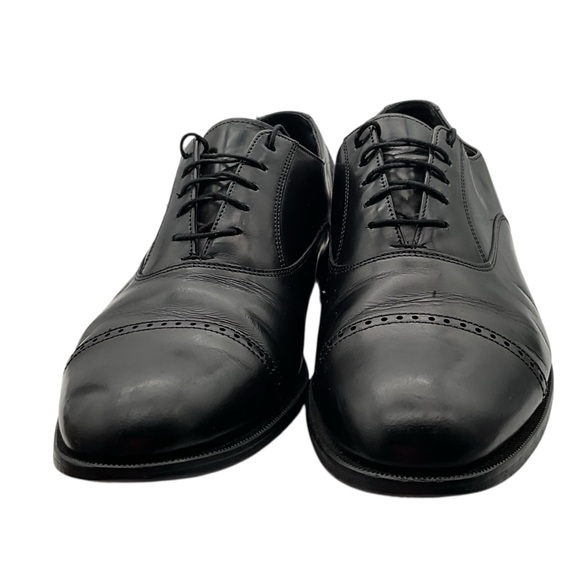 Florsheim Black‎ and Red Pebbled Leather Shoes - Picture 1 of 8